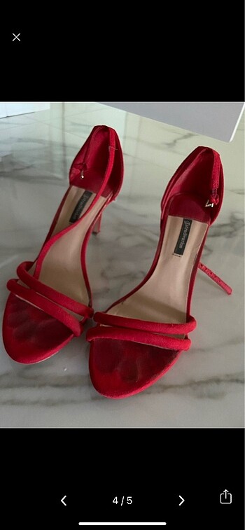 38 Beden kırmızı Renk Stradivarius ayakkabı