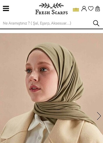 Fresh Scarfs Haki Penye Şal 