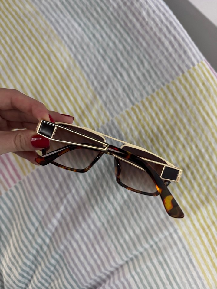 Gold Kahverengi Kadın Güneş Gözlüğü - Görsel 2