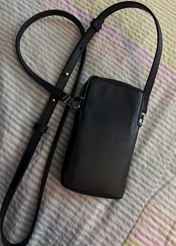 Vakko Siyah Deri Kadın Çapraz Çanta - Görsel 2