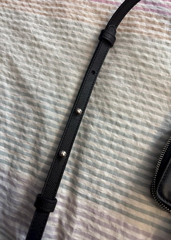 Vakko Siyah Deri Kadın Çapraz Çanta - Görsel 4