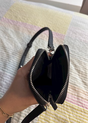 Vakko Siyah Deri Kadın Çapraz Çanta - Görsel 5