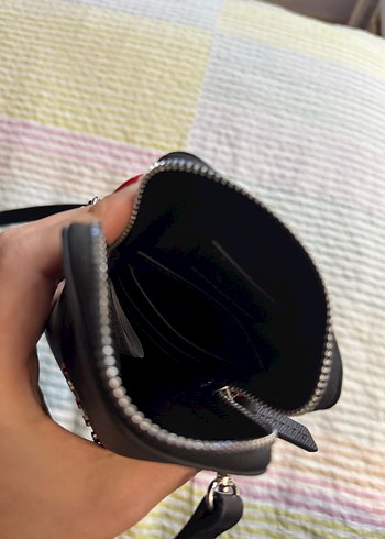 Vakko Siyah Deri Kadın Çapraz Çanta - Görsel 6