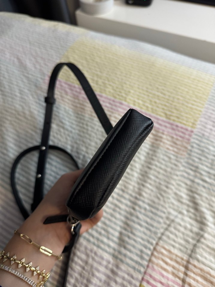 Vakko Siyah Deri Kadın Çapraz Çanta - Görsel 3