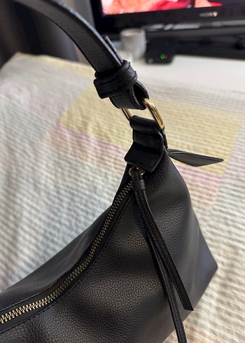 Siyah Deri Kadın Çanta - Görsel 3