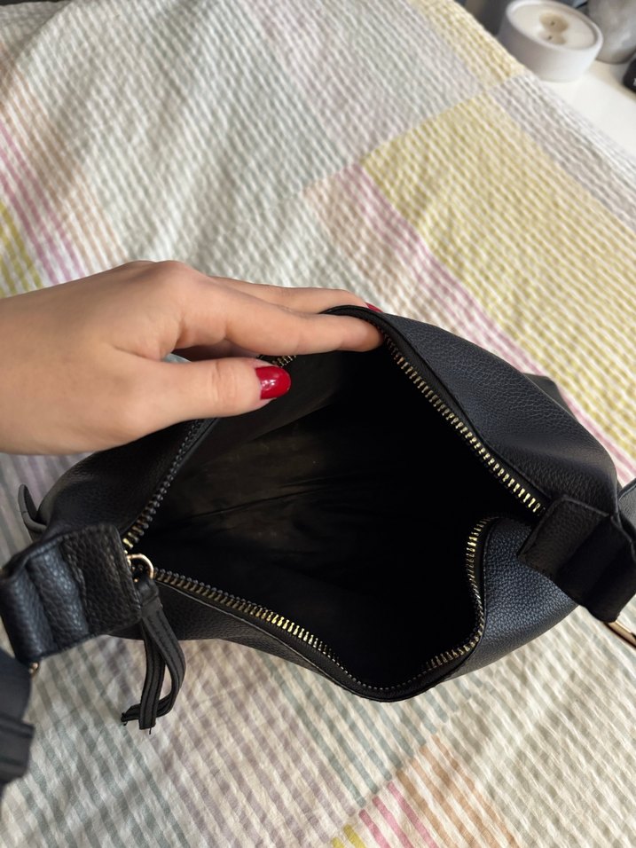 Siyah Deri Kadın Çanta - Görsel 4