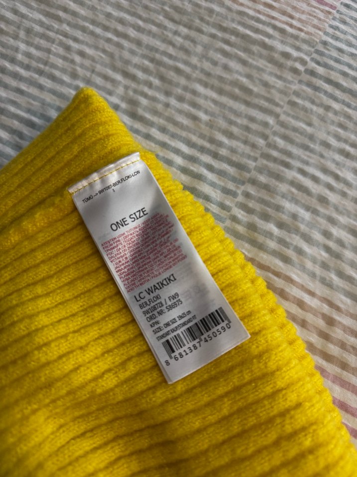 Sarı Örgü Bere - Görsel 3