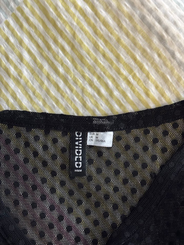 Siyah Puantiyeli Transparan Kadın Bluz - Görsel 4