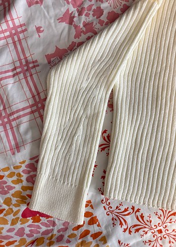 Addax Beyaz/Krem Örgü Kadın Hırka - Görsel 4