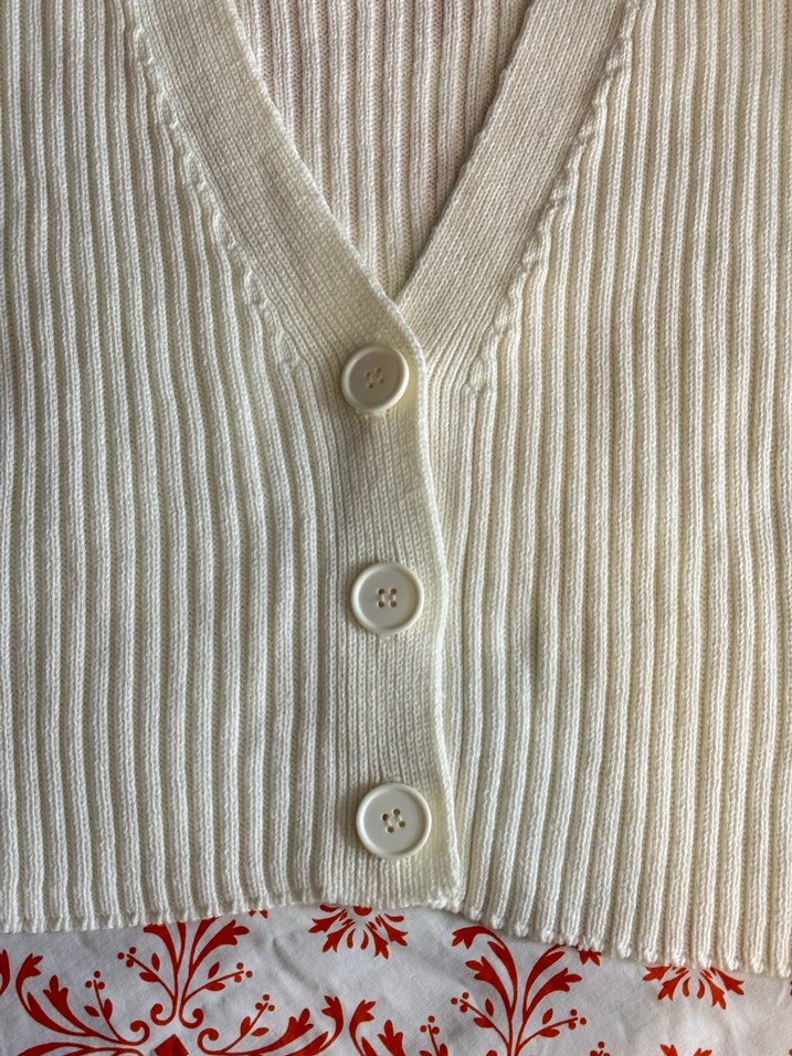 Addax Beyaz/Krem Örgü Kadın Hırka - Görsel 3