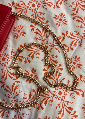 Klasik Kırmızı Deri Kadın Çanta - Görsel 7