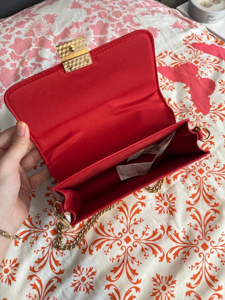 Klasik Kırmızı Deri Kadın Çanta - Görsel 4