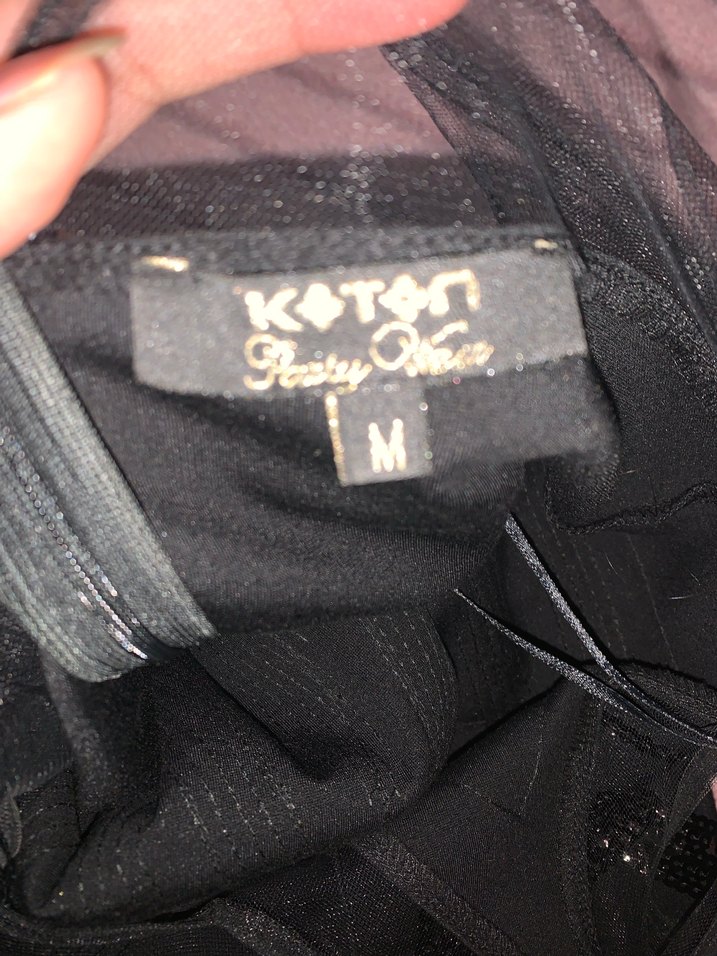 Mini siyah gece elbisesi - Görsel 3