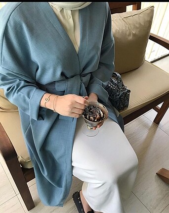 Twin desing keten kimono