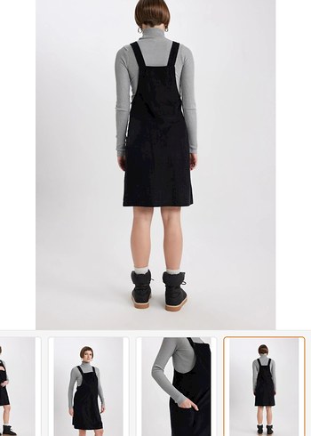 Gri Midi Hamile Eteği Rahat Kesim - Görsel 2