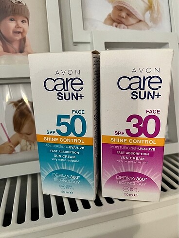 Avon 50 faktör ve 30 faktör yüz içn güneş koruma kremi