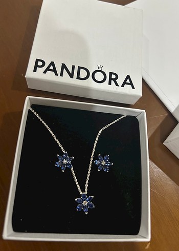 Pandora Lacivert Kadın Kolye Seti