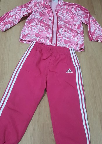 Adidas Kız Pembe Baskılı Eşofman Takımı