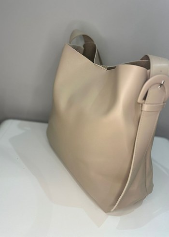 Zara Bej Deri Tokalı Kadın Çanta