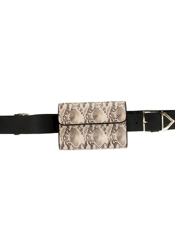 Anine Bing Deri Yılan Desenli Kemerli Çapraz Çanta - Görsel 8