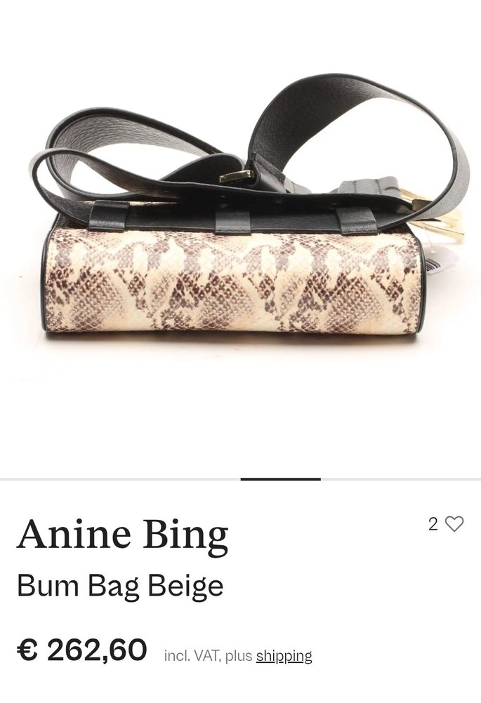 Anine Bing Deri Yılan Desenli Kemerli Çapraz Çanta - Görsel 5