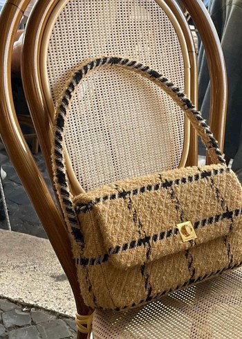 Anine Bing Kahverengi Kareli Tokalı Kadın Çanta - Görsel 2