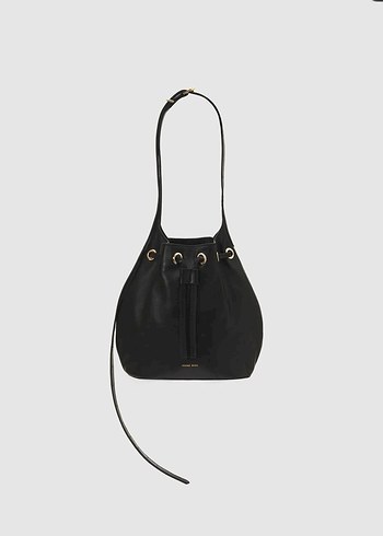 Anine Bing Siyah Deri Minimalist Kadın Çanta - Görsel 4