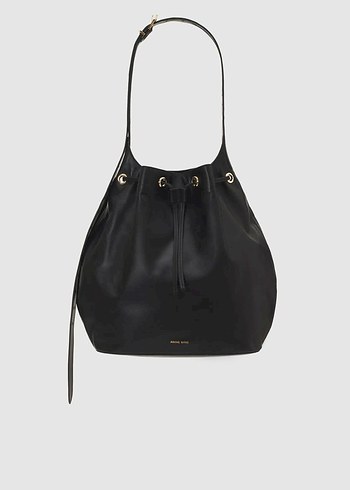 Anine Bing Siyah Deri Minimalist Kadın Çanta - Görsel 3