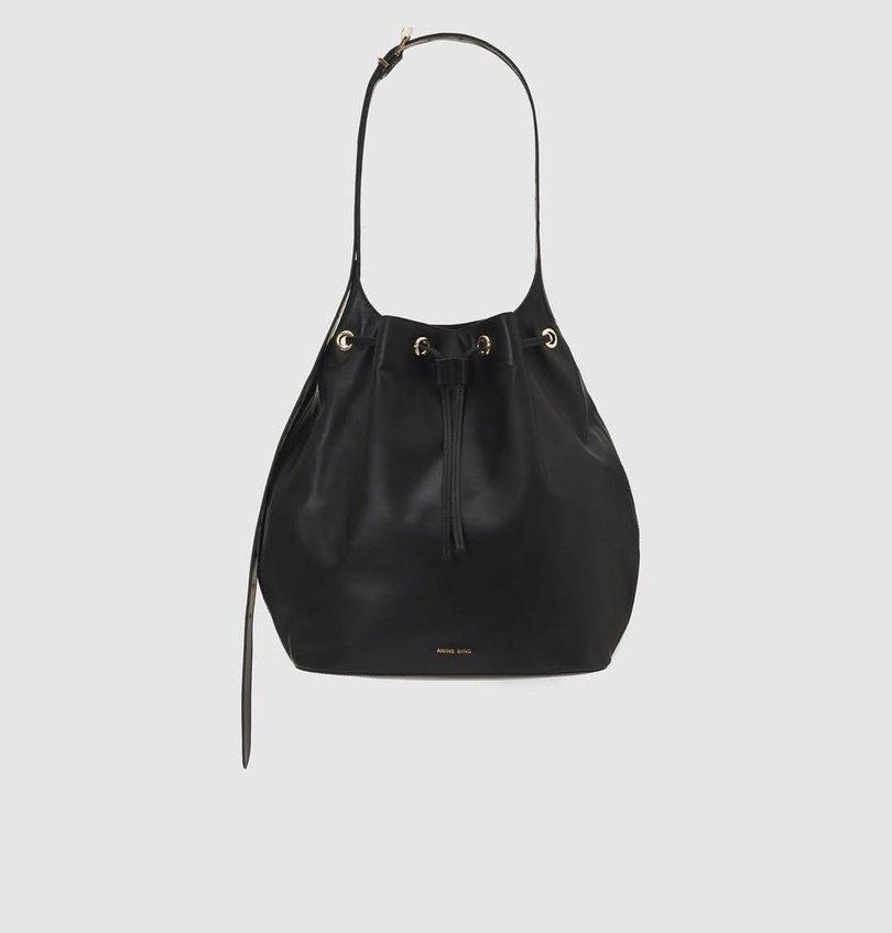 Anine Bing Siyah Deri Minimalist Kadın Çanta - Görsel 3