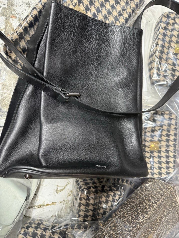 Anine Bing Siyah Deri Kadın Çanta - Görsel 4