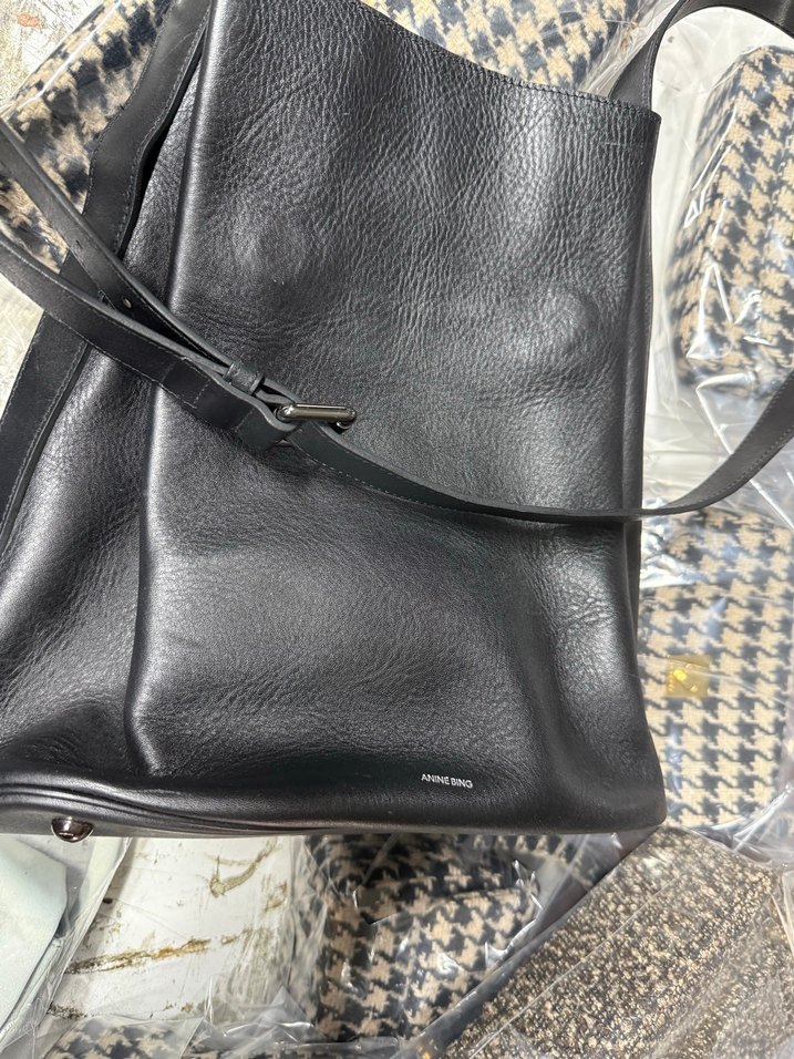 Anine Bing Siyah Deri Kadın Çanta - Görsel 3