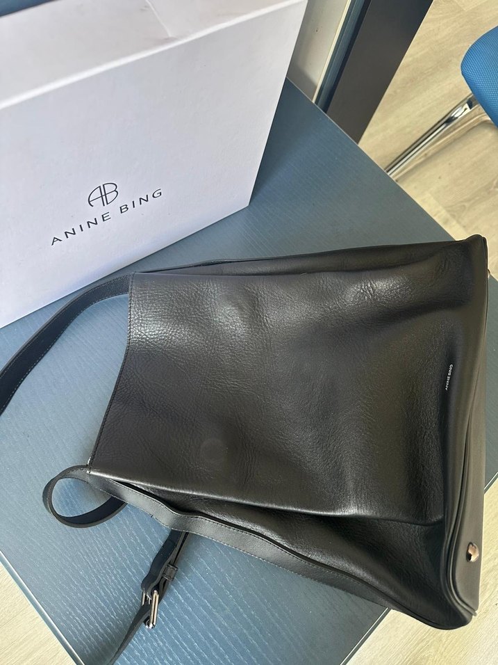 Anine Bing Siyah Deri Kadın Çanta - Görsel 2