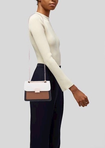 anine Bing Zincir Detaylı Bej Deri Kadın Çanta - Görsel 7