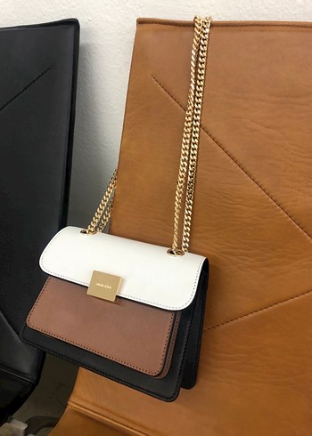 anine Bing Zincir Detaylı Bej Deri Kadın Çanta - Görsel 5