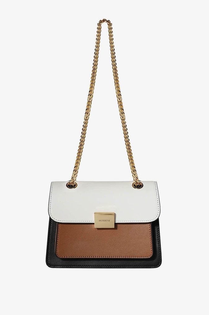 anine Bing Zincir Detaylı Bej Deri Kadın Çanta - Görsel 2
