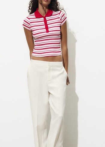 Zara polo yaka bluz