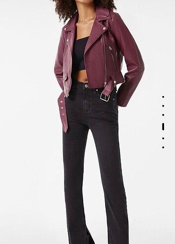 Bershka deri ceket 
