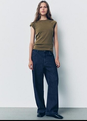 m Beden haki Renk Zara tshirt
