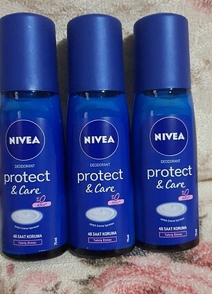 Nivea Protect& Care Sprey Deodorant 75 ml 3 Adet