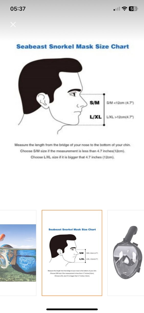 Siyah Tam Yüz Dalış Maskesi Velcro Kayışlı - Görsel 3