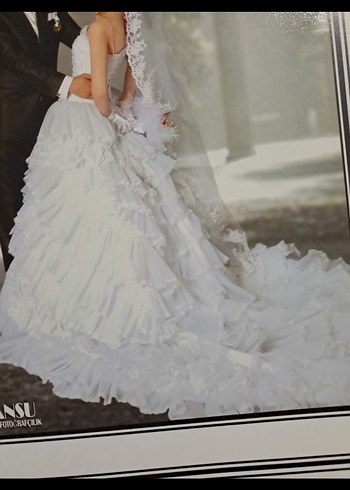 Vintage Straplez Prenses Gelinlik - Görsel 4