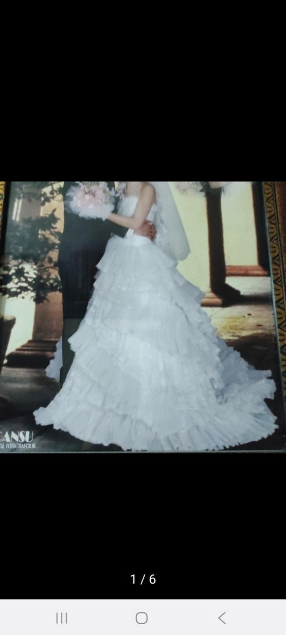 Vintage Straplez Prenses Gelinlik - Görsel 5