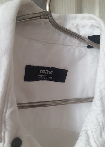 Düğmeli Beyaz Keten Erkek Gömlek - Görsel 5