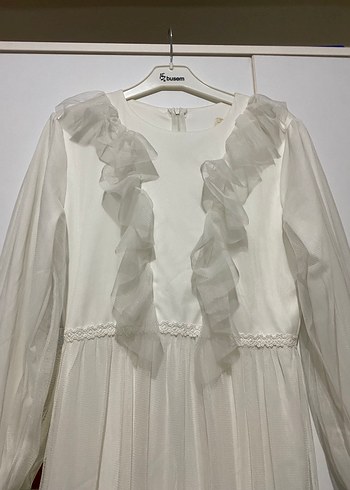 Beyaz Uzun Bohem Elbise - Görsel 2