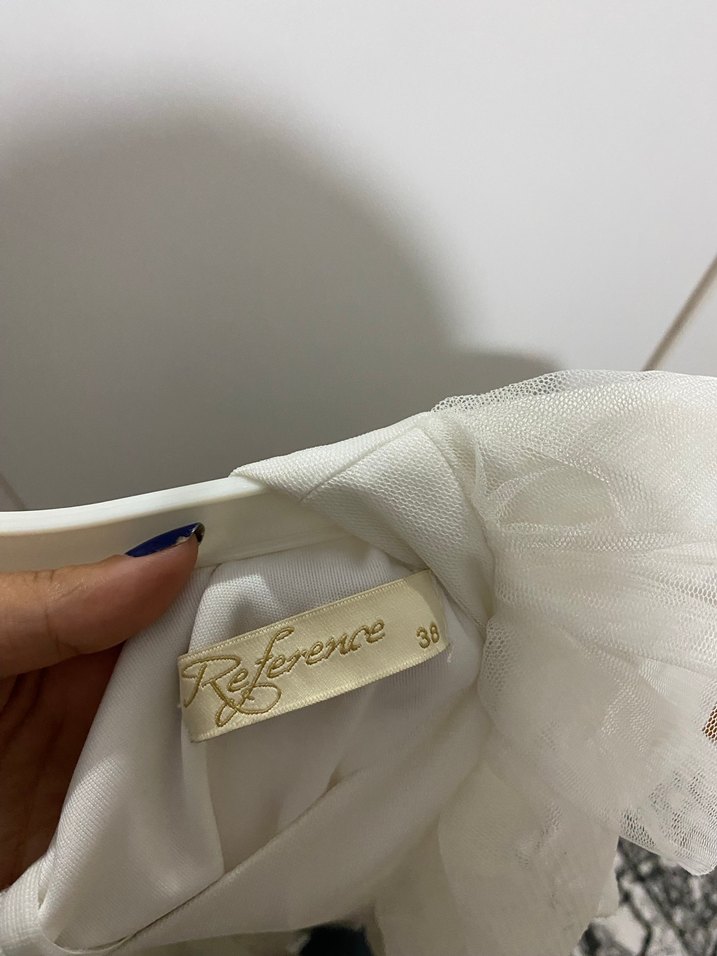 Beyaz Uzun Bohem Elbise - Görsel 3