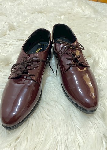 Bordo Rugan Kadın Klasik Ayakkabı - Görsel 6