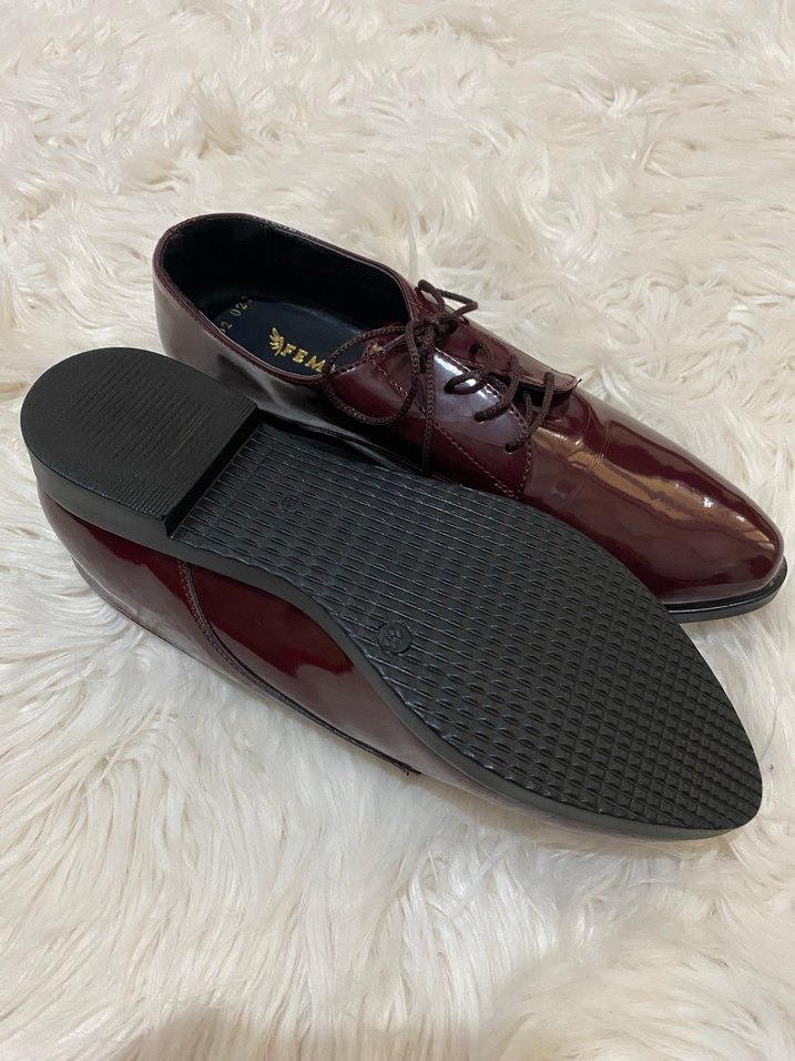 Bordo Rugan Kadın Klasik Ayakkabı - Görsel 5