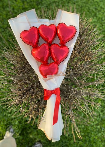 Kırmızı Kalp Balon Buketi - Görsel 4