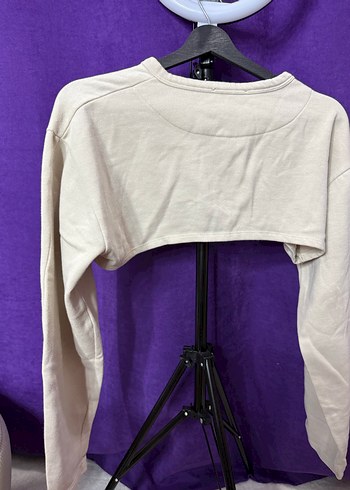 s Beden Zara Bej Düğmeli Kadın Sweatshirt