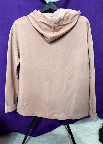 s Beden ten rengi Renk Stradivarius pudra Kadın Yüksek Yakalı Rahat Sweatshirt